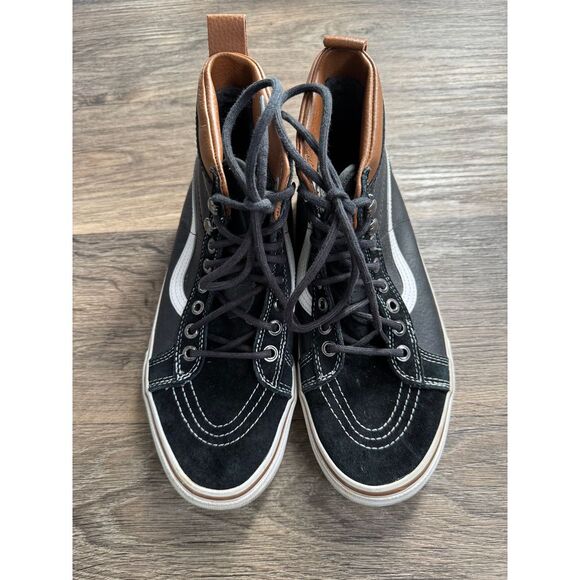 Vans Scotchguard Insulated Leather Black Mens Sneakers Size 8 - Picture 4 of 7